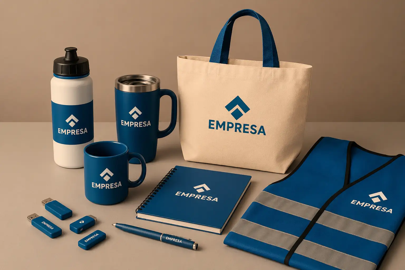 Kit de bienvenida hotelero con productos personalizados