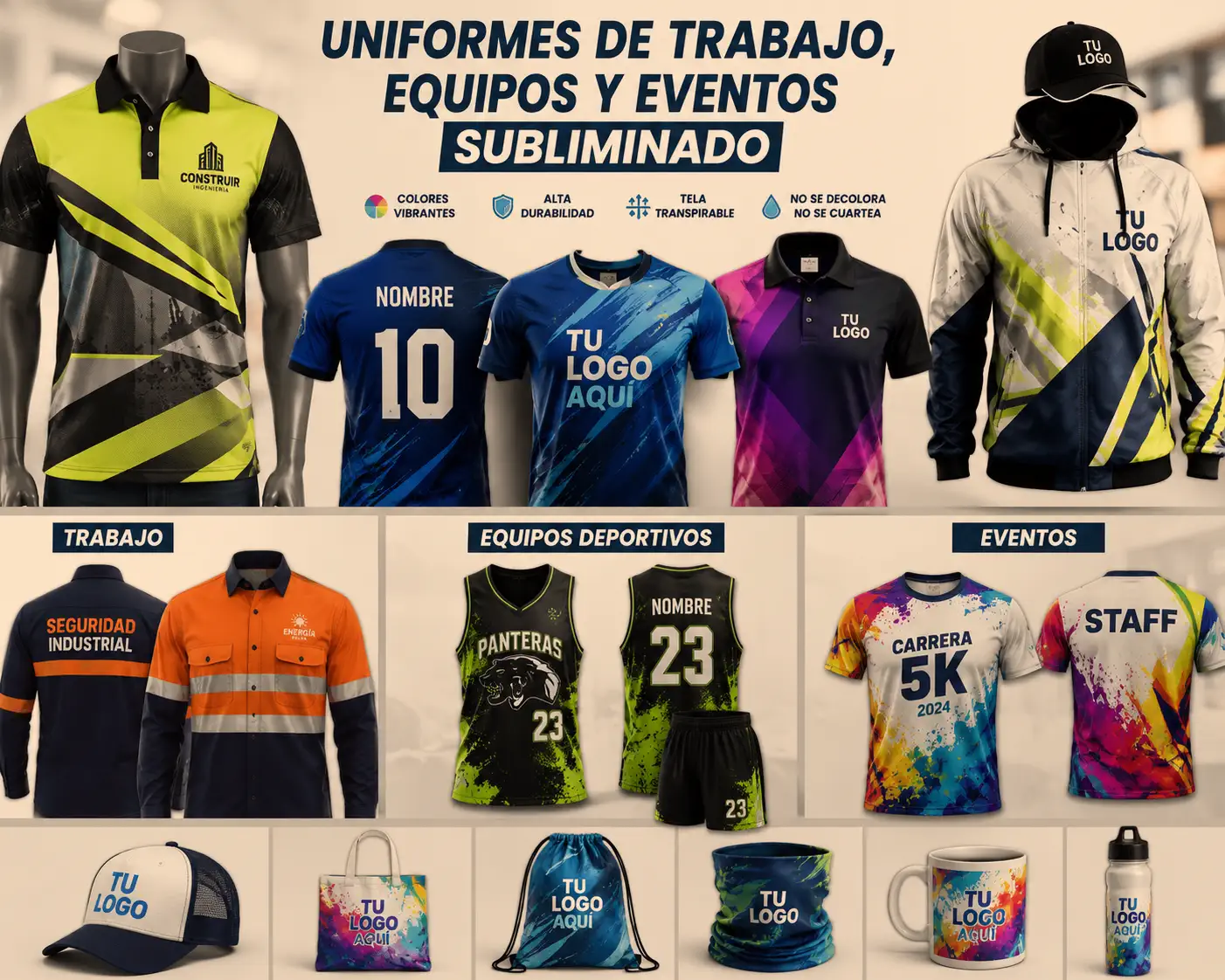 Uniformes y equipos para eventos